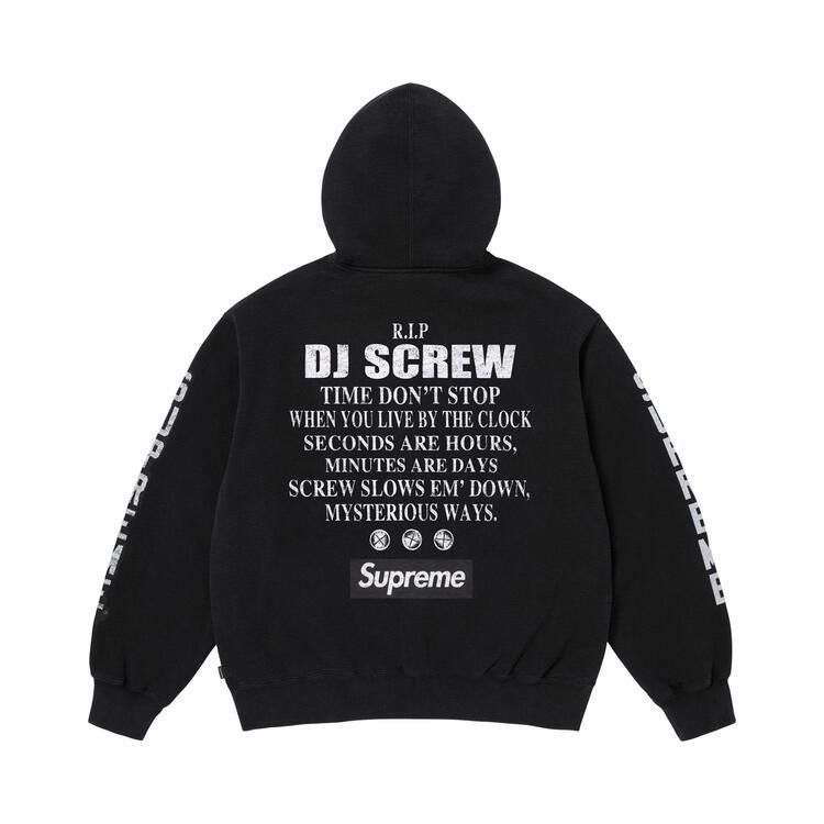 Buy Supreme x Dj Screw Zip Up Hooded Sweatshirt 'Black' - SS26SW53