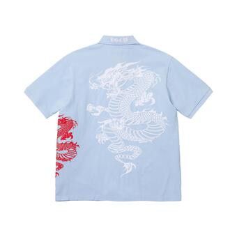 Buy Supreme x The Great China Wall Dragon Polo 'Light Blue