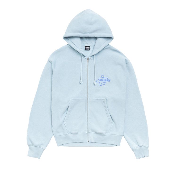 Buy Stussy Surf Size Zip Hoodie 'Sky Blue' - 1975180 SKY | GOAT