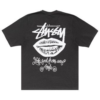 Buy Stussy Any Angle Tee Pigment Dyed 'Faded Black' - 1905196 FADE