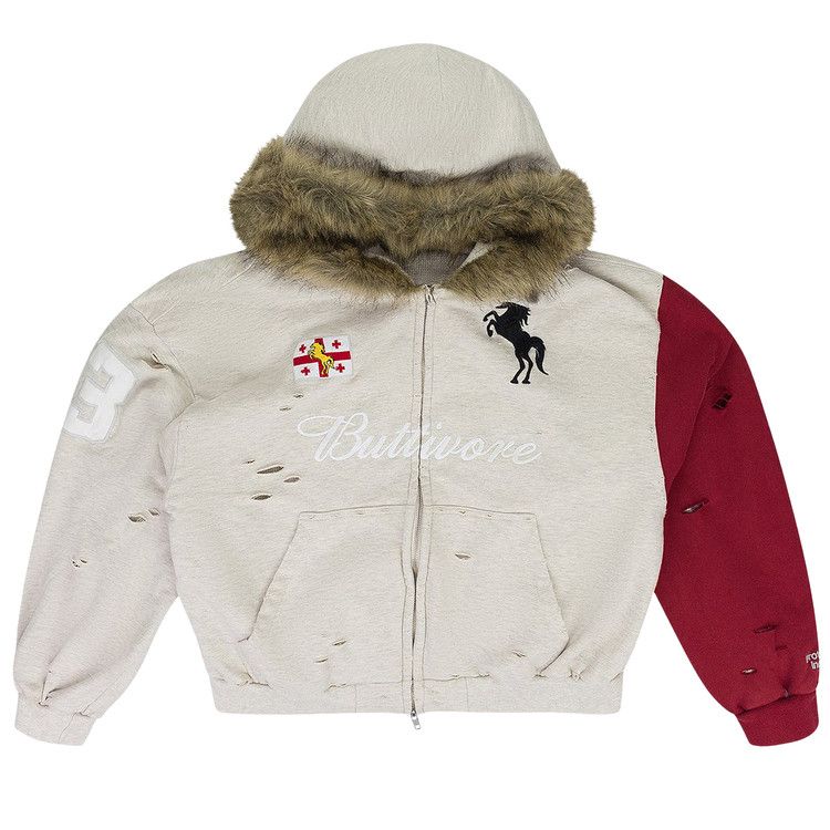 Buy Protocol Index Buttivore Fur Lining Zip Hoodie 'Natural