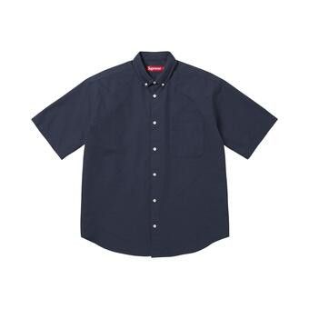 トップス Supreme Loose Fit Oxford S/S Shirt Navy Buy Supreme Loose Fit Oxford Short-Sleeve Shirt 'Navy' - SS26S1