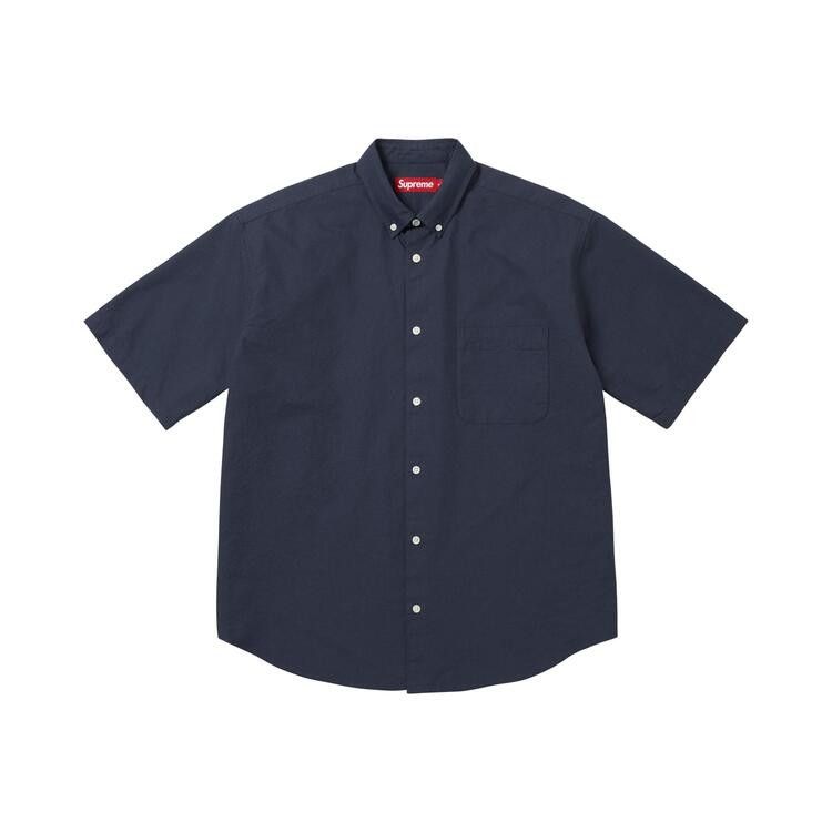 Buy Supreme Loose Fit Oxford Short-Sleeve Shirt 'Navy' - SS26S1