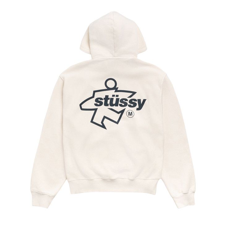 Buy Stussy Surf Size Zip Hoodie 'Bone' - 1975180 BONE | GOAT