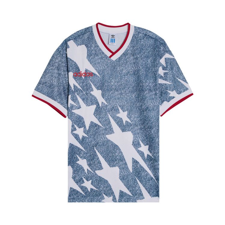 adidas Denim Graphic Jersey White Dark Blue — foto 2