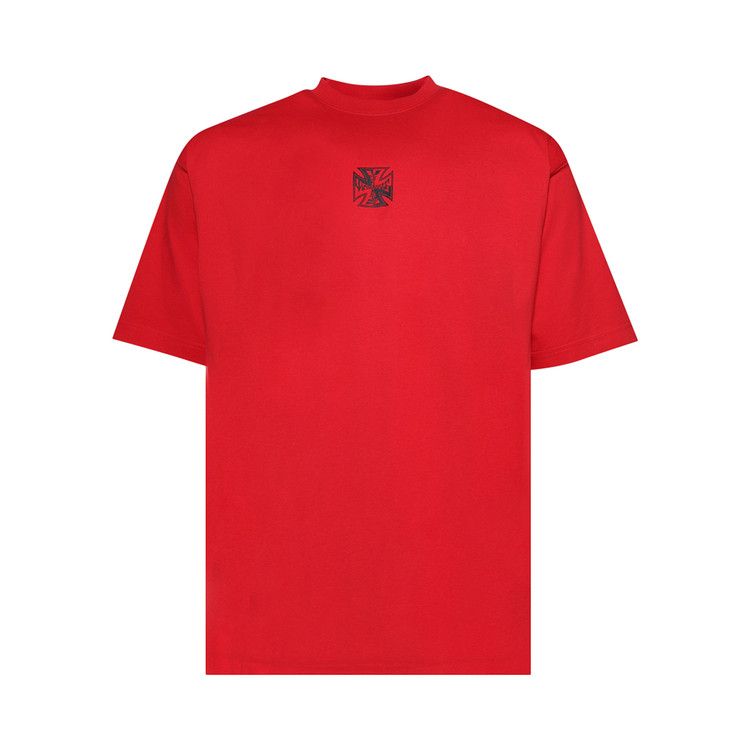 Vetements Biker Cross Logo T-Shirt 'Red' — foto 2