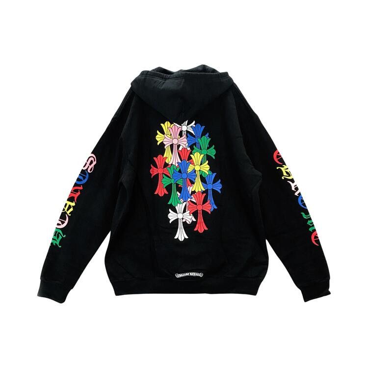 Buy Chrome Hearts Cross Logo Zip Up Hoodie 'Black/Multicolor
