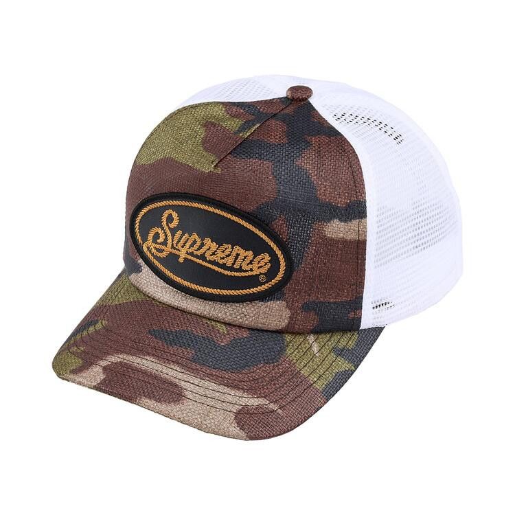 Buy Supreme Raffia Mesh Back 5-Panel 'Woodland Camo' - SS26H24