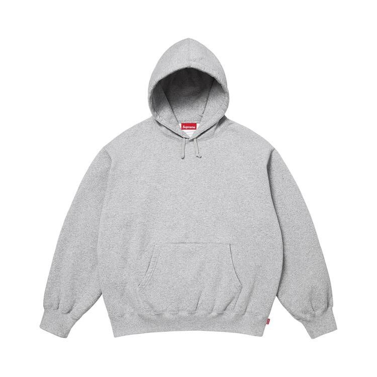 Buy Supreme Satin Appliqué Hooded Sweatshirt 'Heather Grey