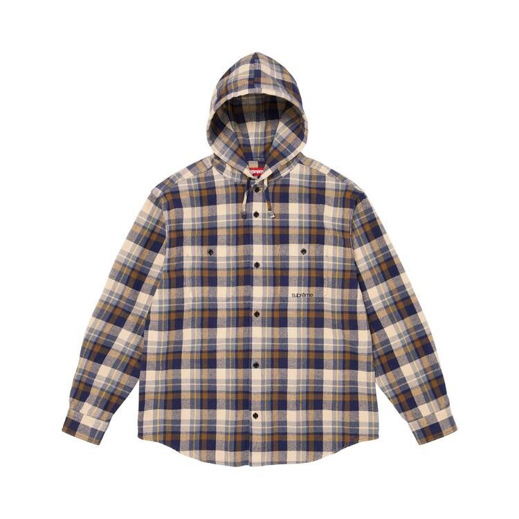 Buy Supreme Hooded Flannel Shirt 'Brown' - SS26S39 BROWN | GOAT