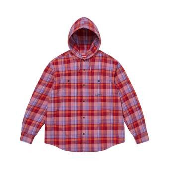 Buy Supreme Hooded Flannel Shirt 'Pink' - SS26S39 PINK | GOAT