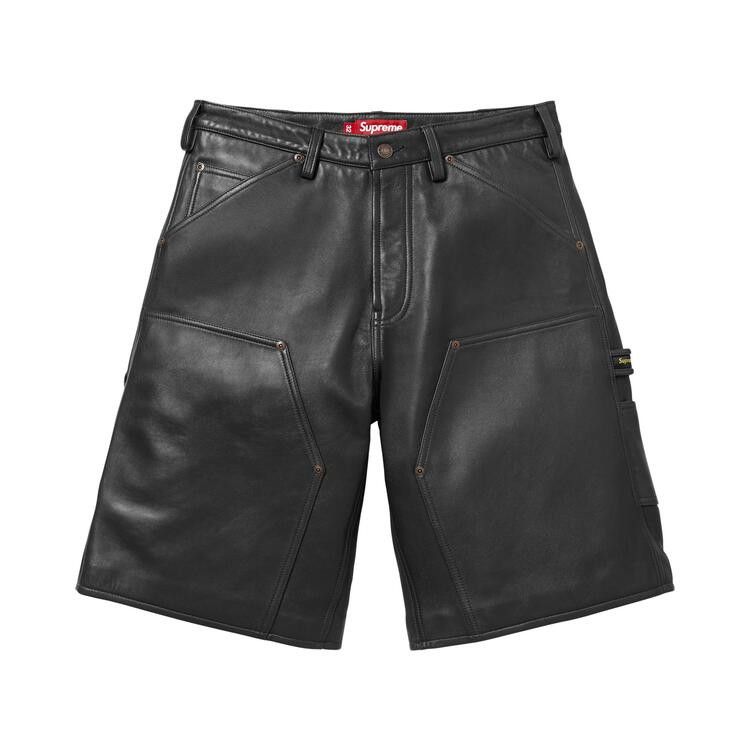 Buy Supreme Leather Double Knee Painter Short 'Black' - SS26SH41