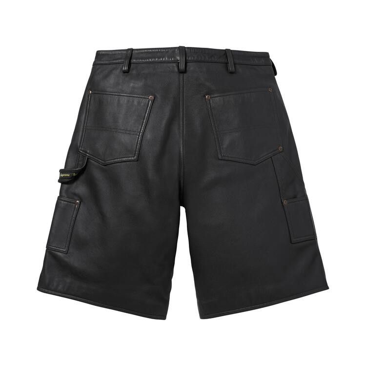 Buy Supreme Leather Double Knee Painter Short 'Black' - SS26SH41