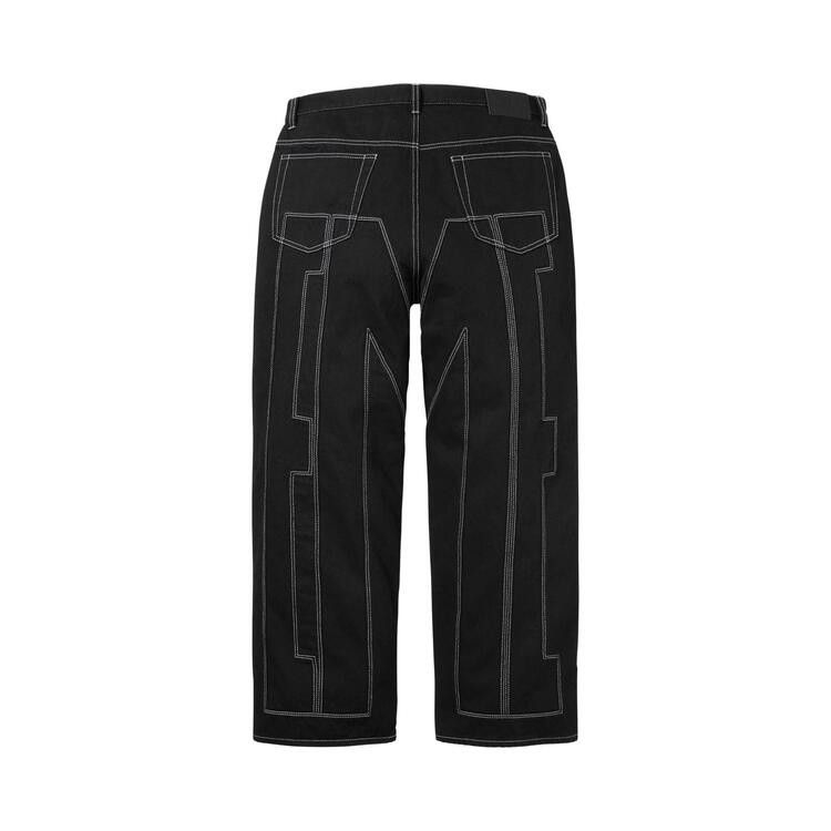 Buy Supreme Inset Spellout Baggy Jean 'Black' - SS26P54 BLACK | GOAT