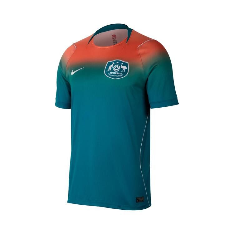 Nike Australia National Team 2026 Away Stadium Jersey Bright Spruce/Orange Pulse/White — foto 2