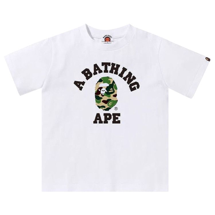 BAPE Abc Camo College Tee 'White Green'