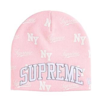 Buy Supreme New Era Monogram Beanie 'Pink' - SS26BN19 PINK | GOAT