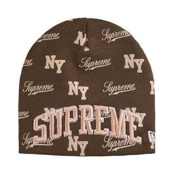Buy Supreme New Era Monogram Beanie 'Brown' - SS26BN19 BROWN | GOAT IT