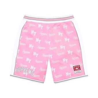 Buy Supreme x Mitchell & Ness Monogram Short 'Pink' - SS26SH6 PINK