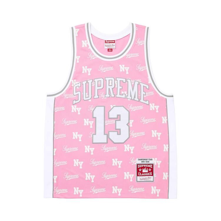 Buy Supreme x Mitchell & Ness Monogram Jersey 'Pink' - SS26KN21