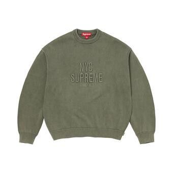 Supreme Overdyed Raised Sweater L オリーブ Buy Supreme Overdyed Raised Sweater 'Olive' - SS26SK38 OLIVE | GOAT