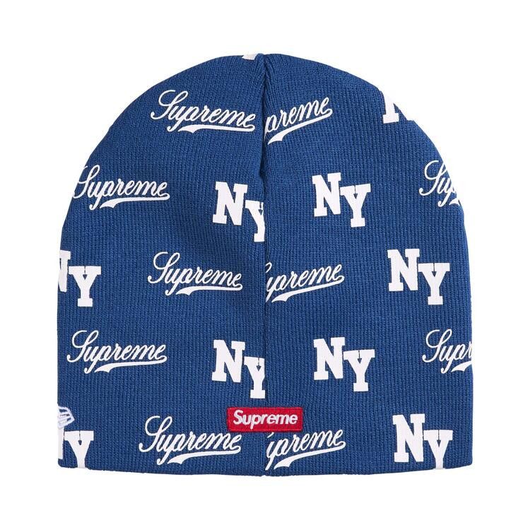 Buy Supreme New Era Monogram Beanie 'Royal' - SS26BN19 ROYAL | GOAT
