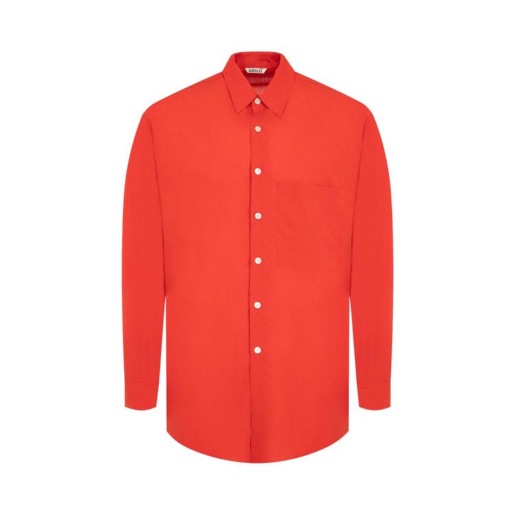 Auralee Super Fine Cotton Lawn Shirt 'Red' — foto 2