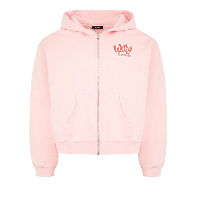 Willy Chavarria Shrunken Zip-Through Hoodie 'Chicle' — foto 2