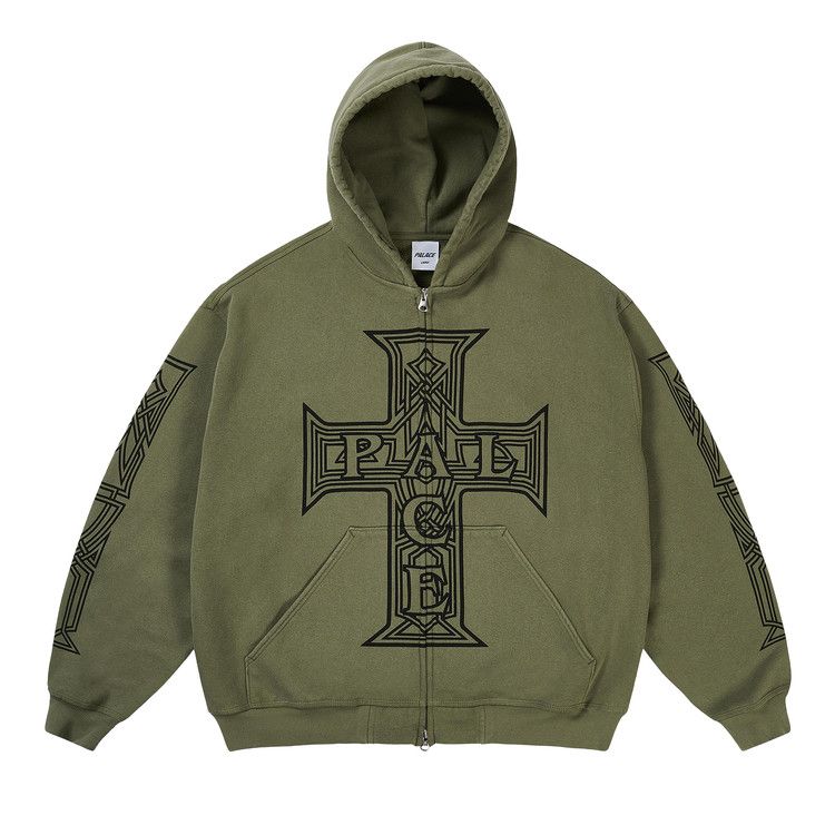 Buy Palace Y So Cross Pigment Hood 'The Deep Green' - P30CS227 | GOAT
