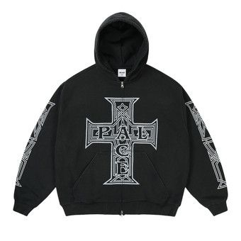 Buy Palace Y So Cross Pigment Hood 'Black' - P30CS225 | GOAT