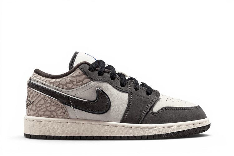 Jordan 1 Low SE Sail Deep Pewter Elephent Print (GS) — foto 2