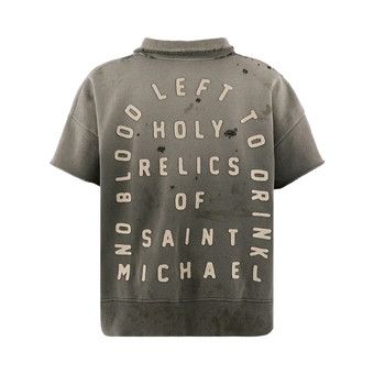 Buy SAINT Mxxxxxx Saint Short-Sleeve Half Zip 'Charcoal' - SM MK8