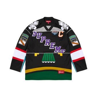 Buy Supreme Paneled Hockey Jersey 'Black' - SS26KN34 BLACK | GOAT