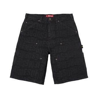 Buy Supreme Repeat Jacquard Double Knee Denim Short 'Black
