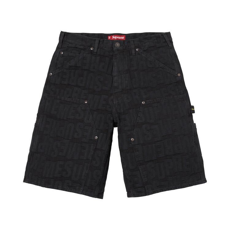 Buy Supreme Repeat Jacquard Double Knee Denim Short 'Black