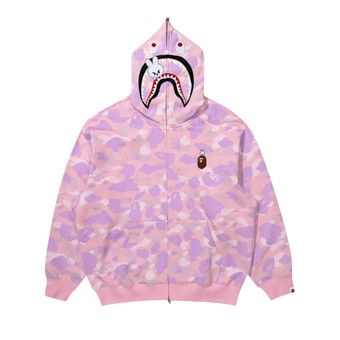 Buy BAPE x Stray Kids Lee Know Shark Full Zip Hoodie 'Pink