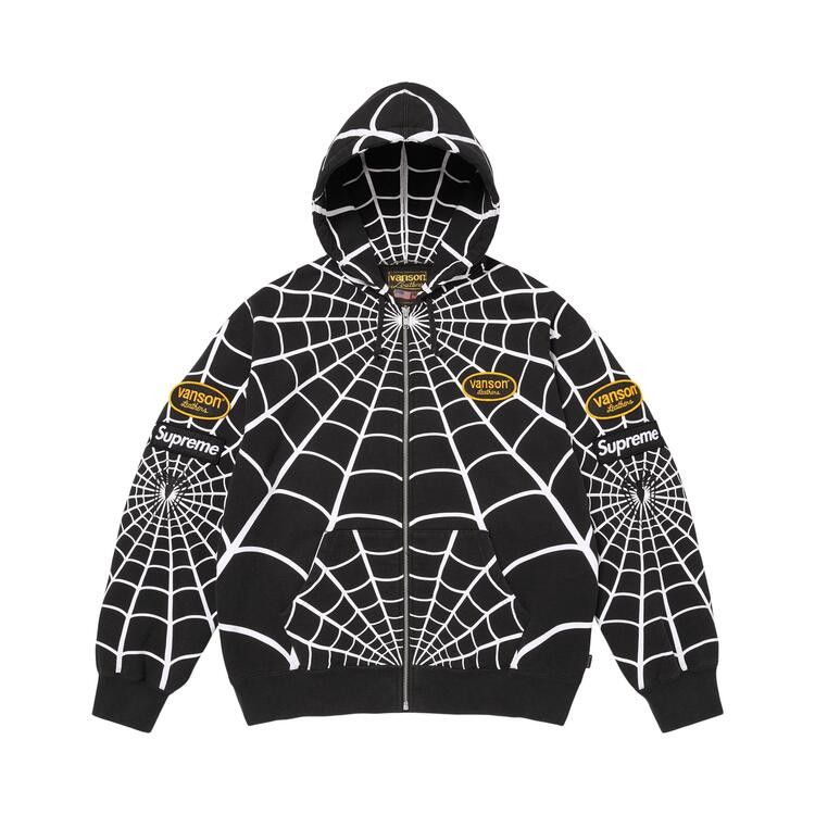 Buy Supreme x Vanson Leathers Spider-Man Zip Up Hooded Sweatshirt