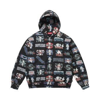 Buy Supreme Flash Zip Up Hooded Sweatshirt 'Black' - SS26SW101