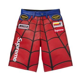 Buy Supreme x Vanson Leathers Spider-Man Short 'Red' - SS26SH31