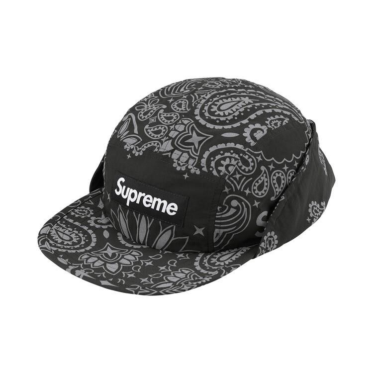 Buy Supreme Reflective Bandana Sunshield Camp Cap 'Black
