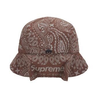 帽子 supreme / Reflective Bandana Camp Cap Buy Supreme Reflective Bandana Sunshield Camp Cap 'Brown
