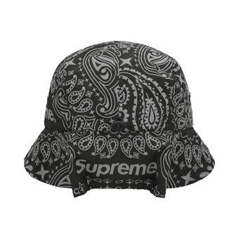 帽子 Reflective Bandana Sunshield Camp Cap BK Buy Supreme Reflective Bandana Sunshield Camp Cap 'Black