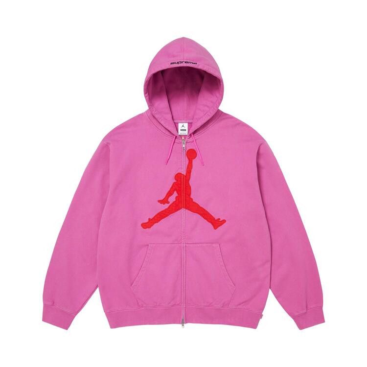 Buy Supreme x Jordan Zip Up Hooded Sweatshirt 'Pink' - SS26SW24