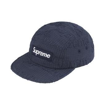 Buy Supreme Monogram Gingham Camp Cap 'Navy' - SS26H38 NAVY | GOAT