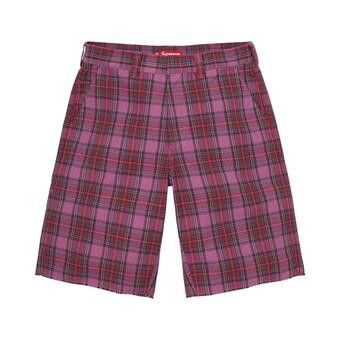 Buy Supreme Work Short 'Purple Plaid' - SS26SH19 PURPLE PLAID | GOAT