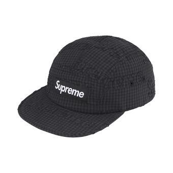 Buy Supreme Monogram Gingham Camp Cap 'Black' - SS26H38 BLACK | GOAT