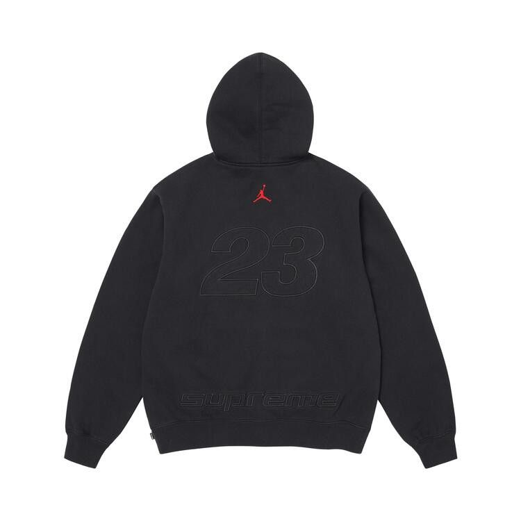 Buy Supreme x Jordan Zip Up Hooded Sweatshirt 'Black' - SS26SW24