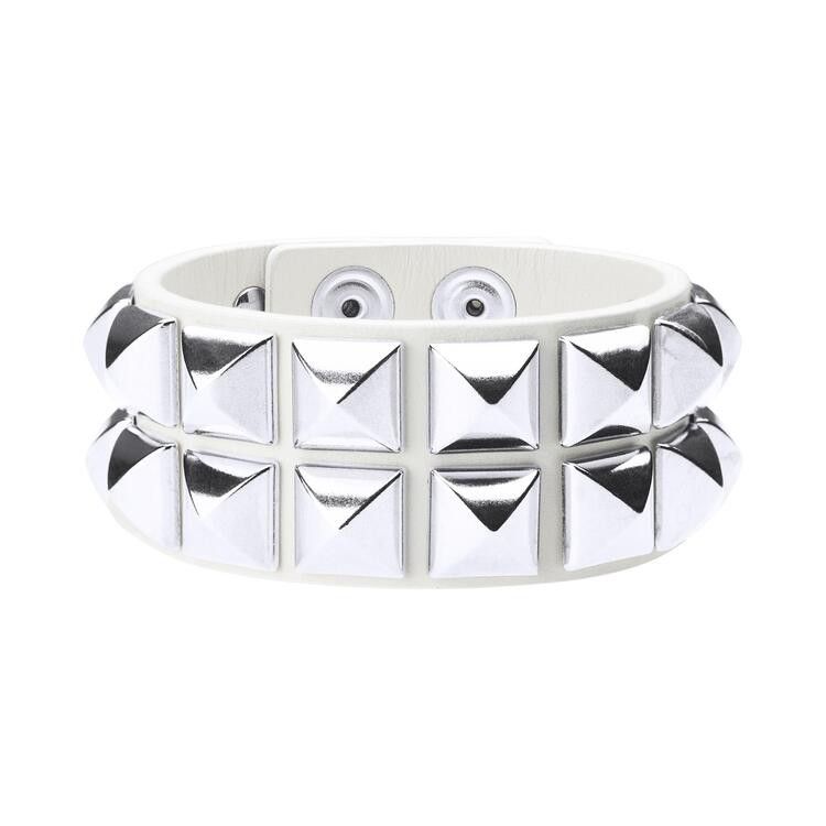 Buy Supreme Studded Leather Bracelet 'White' - SS26B38 WHITE | GOAT