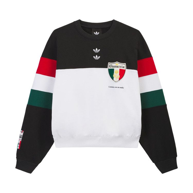 adidas x Willy Chavarria WC Crew Sweatshirt Black/White — foto 2