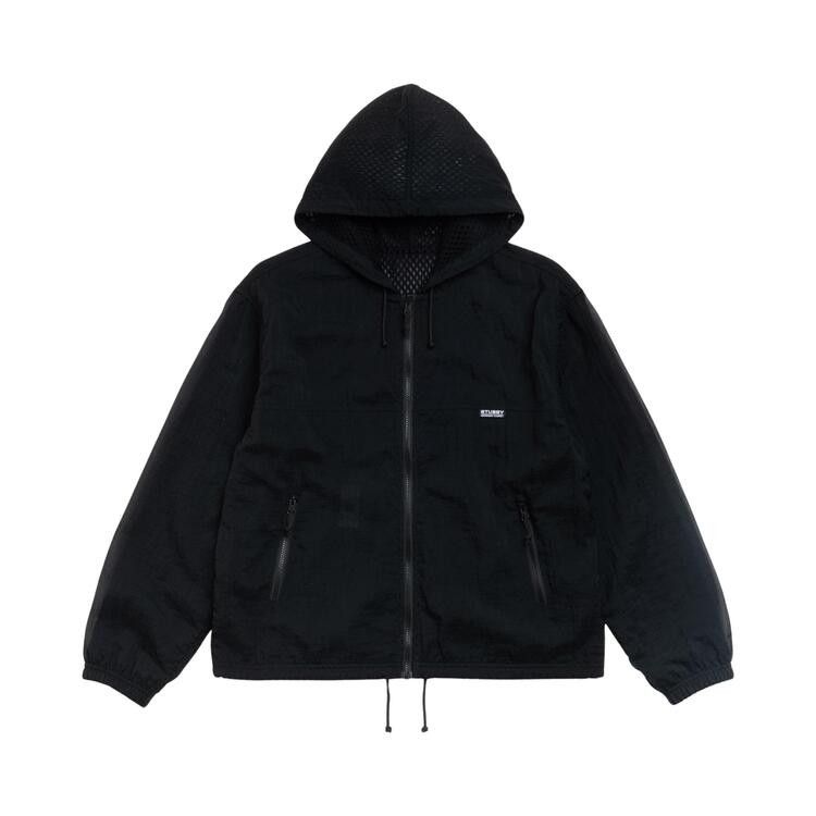 Stussy Layered Mesh Hooded Jacket 'Black'